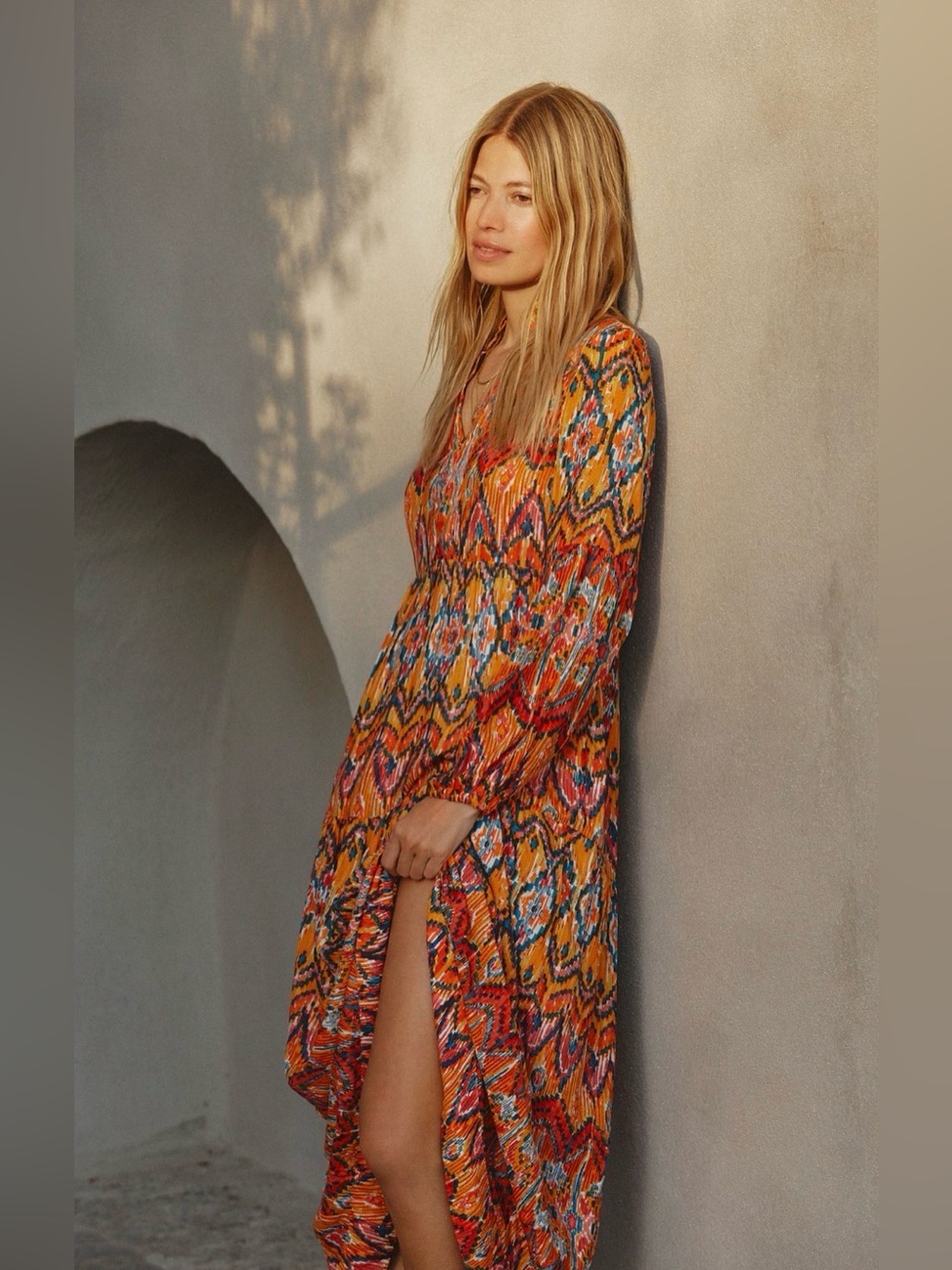 Maeve Tamarind Tiered Maxi Dress